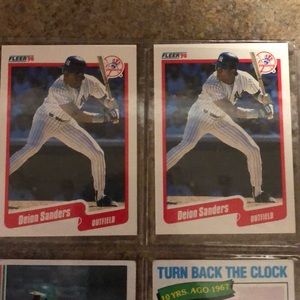 Rookie Deion sanders and Deion sanders baseball...